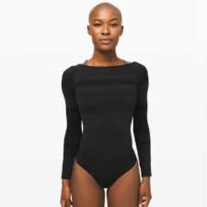 Lululemon Gleam and Glow Bodysuit Black Size 8